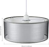 FRIDEKO HOME 2 Tier Light Shade Ceiling Grey Lampshade 30cm Modern Drum view 6