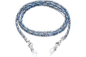 ERNAULO Glasses Chain for Women Eye Glasses Holders Around Neck Crystal Beaded Eyeglasses Strap Eyeglass Chain for Women