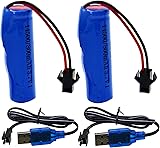 Blomiky 2 Pack 3.7V 500mAh Li-ion Rechargeable