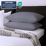 DN Pillow Cases 2 Pack Charcoal 50x75cm Envelope Closure view 8