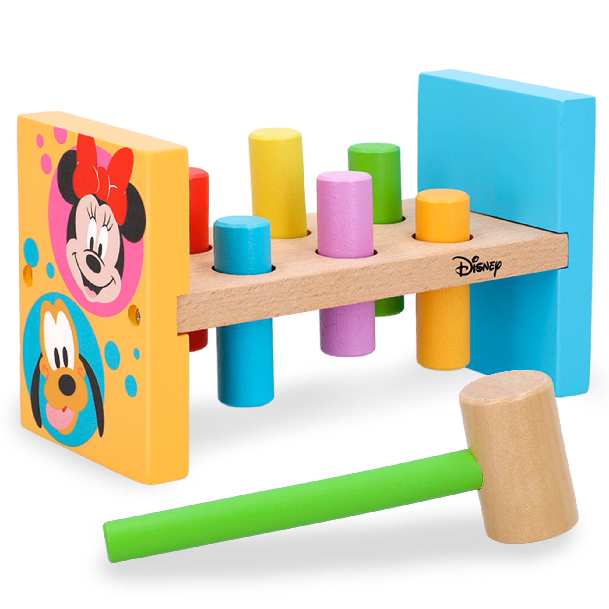 WOOMAX Wooden Hammer Toy for Boys and Girls 1-2 Years, Montessori Educational Toy for Preschoolers, Mole Hitting