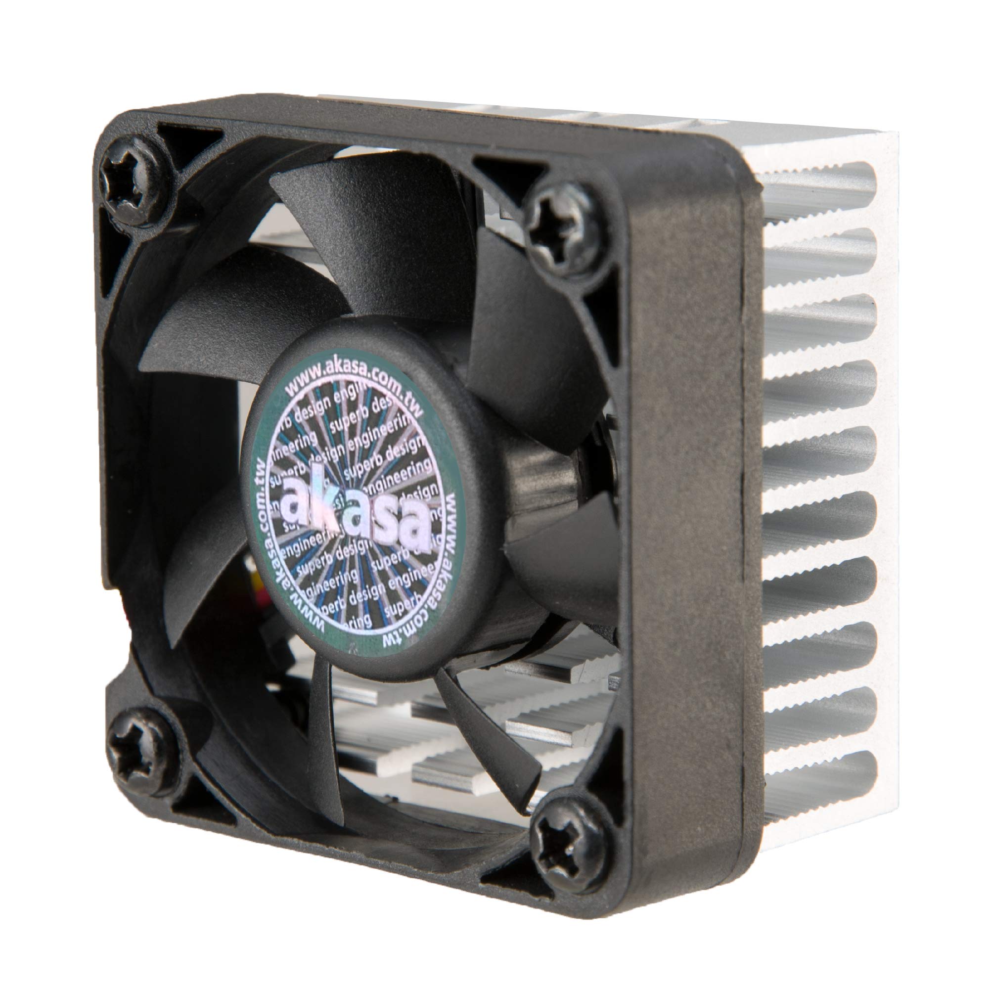 Akasa Chipset Cooler | Low Profile 24mm | Low Noise | Aluminium Heatsink | AK-210-BK
