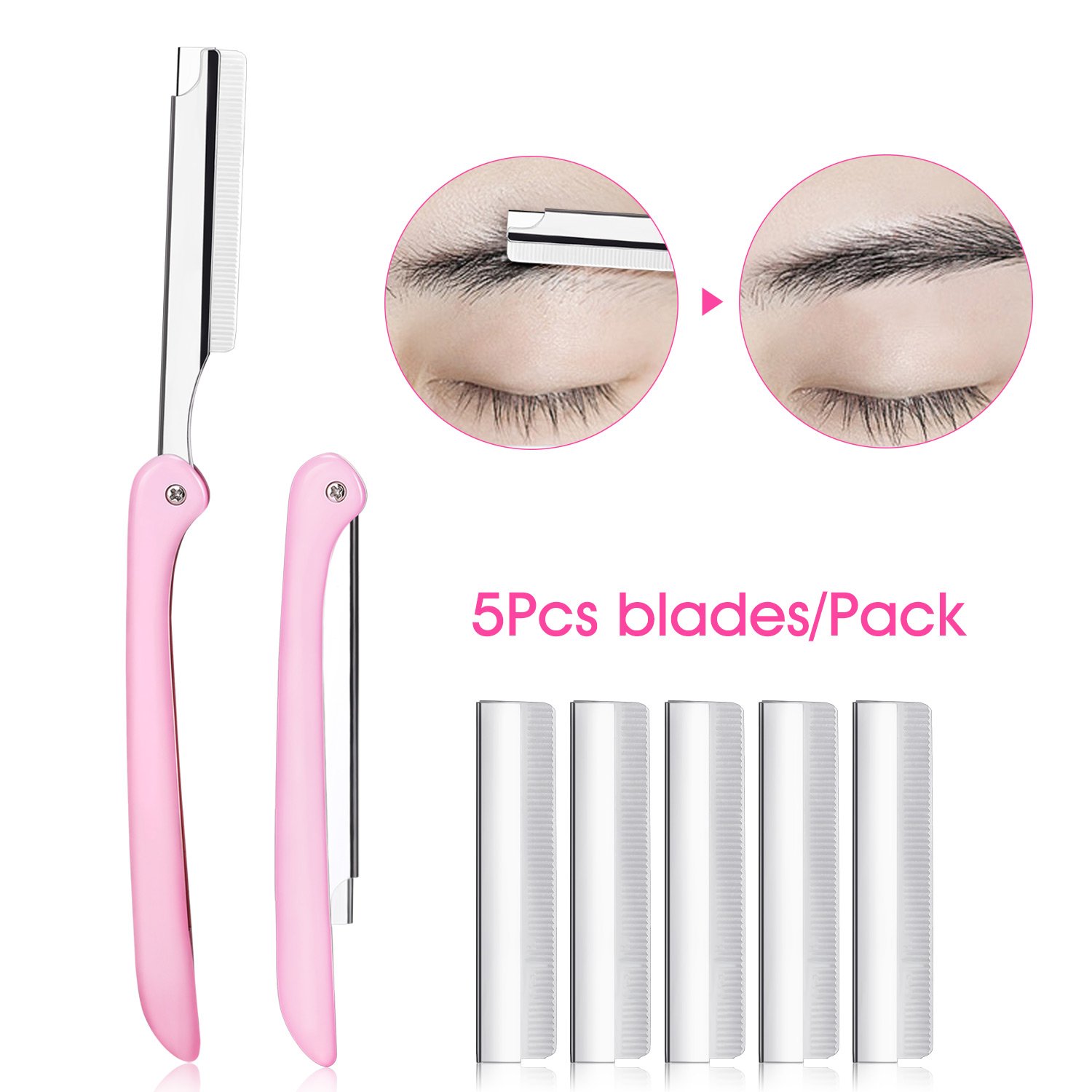  Womens Eyebrow Razors Shaper With 5pcs