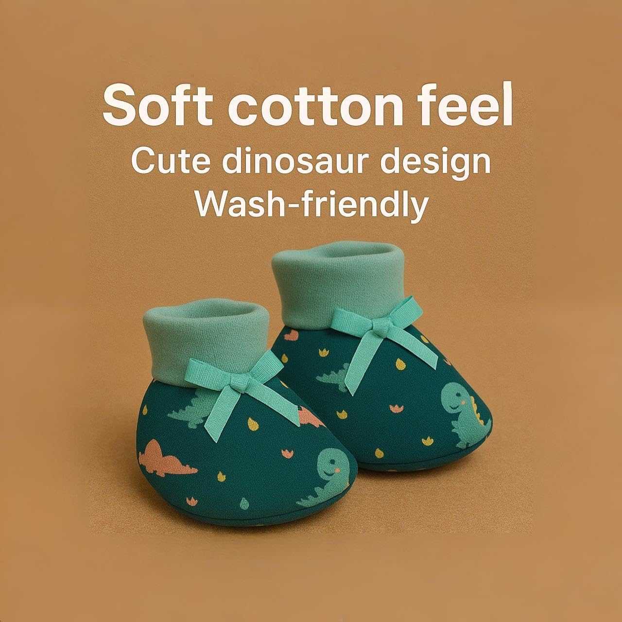 Adhigams Baby Booties Set | Soft Cotton Baby Booties with Comfortable Terry Base for Gentle Support, Cute & Durable Footwear Designed for Regular Use and Easy Comfort | Pack of 1 (6-9 Months) 3