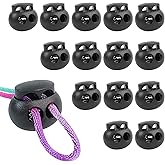 35 Pcs Plastic Spring Toggle Cord Locks - Single Hole Design for Securing Shoelaces Parachute Straps Backpack Drawstrings Clothing