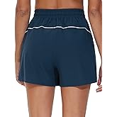 THE GYM PEOPLE Women's High Waist Running Shorts with Pockets Loose Fit Lightweight Workout Yoga Athletic Tracks