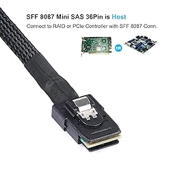 ADCAUDX 2Pack Mini-SAS to SATA Cable: 1M SFF-8087