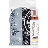 St Moriz Advanced Color Correcting Self Tanner Mousse in Ultra Dark with Tanning Mitt Bundle - Instant Self Tanning Foam for Face & Body - With Hyaluronic Acid & Vitamin B5 (7.78 fl oz)