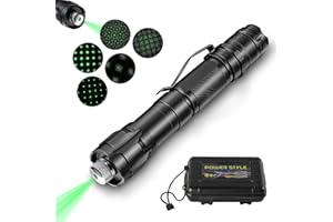 HILIMSE Laser Pointer for Indoor Outdoor Camping Hiking Emergency Light One-Button Switch Rechargeable Set