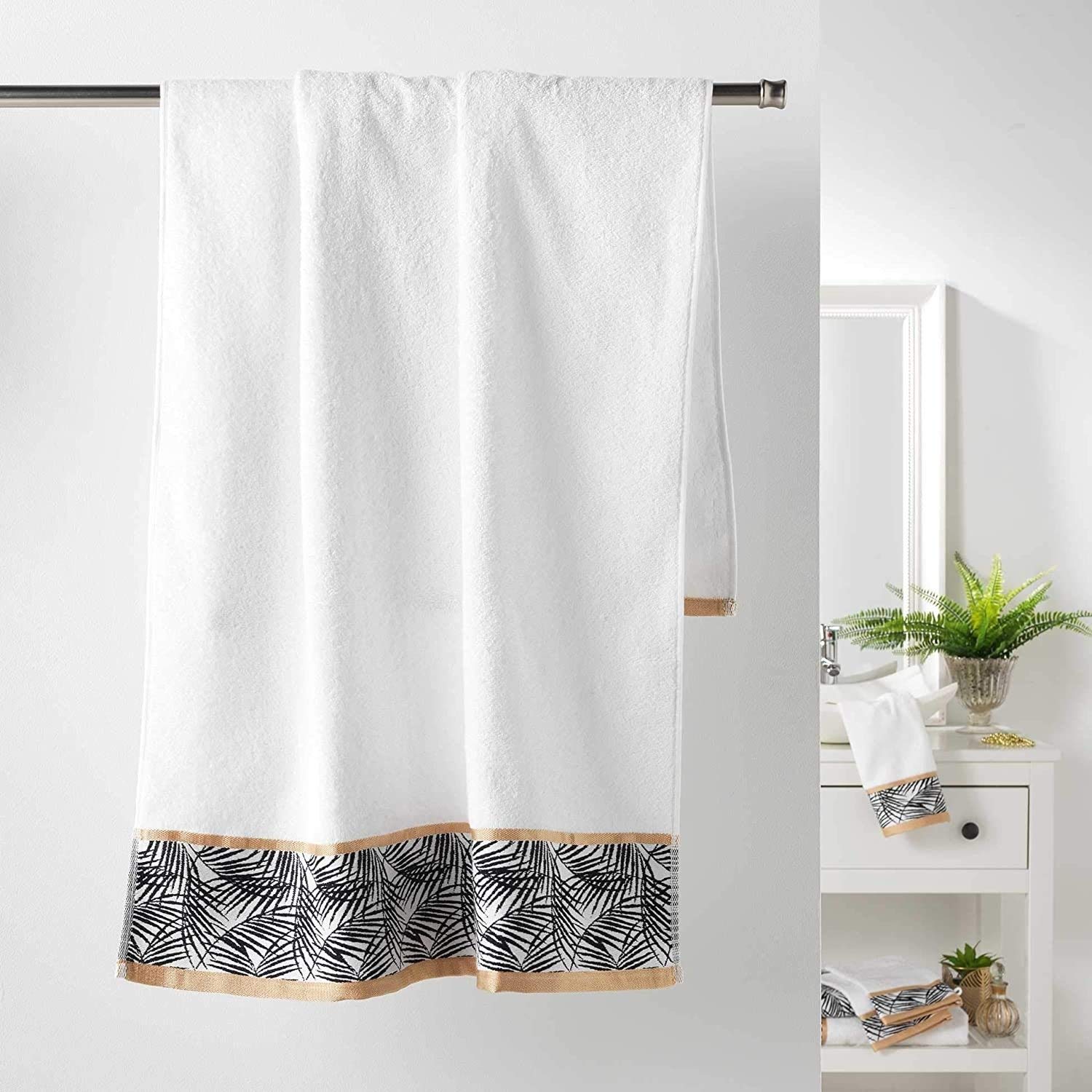 Douceur d'interieur Orbella Shower Sheet, White, 70 x 130 cm