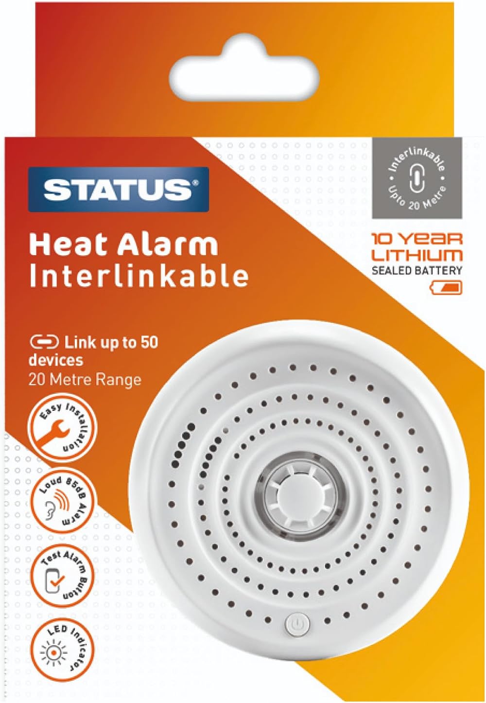 Status Interlinkable Heat Alarm SIHA1PKB4 Battery Included