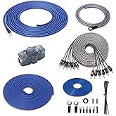 Recoil RCK46 True 4 Gauge Complete 6-Channel CCA Amplifier Wiring Kits with OFC RCA Cable