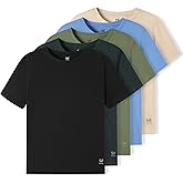 SF SmartFit Men's Crewneck T-Shirts, 5-Pack Undershirt, Multicolor, Regular Fit, Tag-Free, Ultra Soft, Breathable