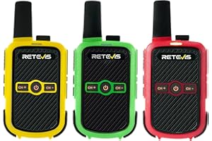 Retevis RT15 Walkie Talkies for Adults, Portable 2 Way Radios 3 Pack, Mini Walkie Talkies, Small Compact VOX USB Rechargeable
