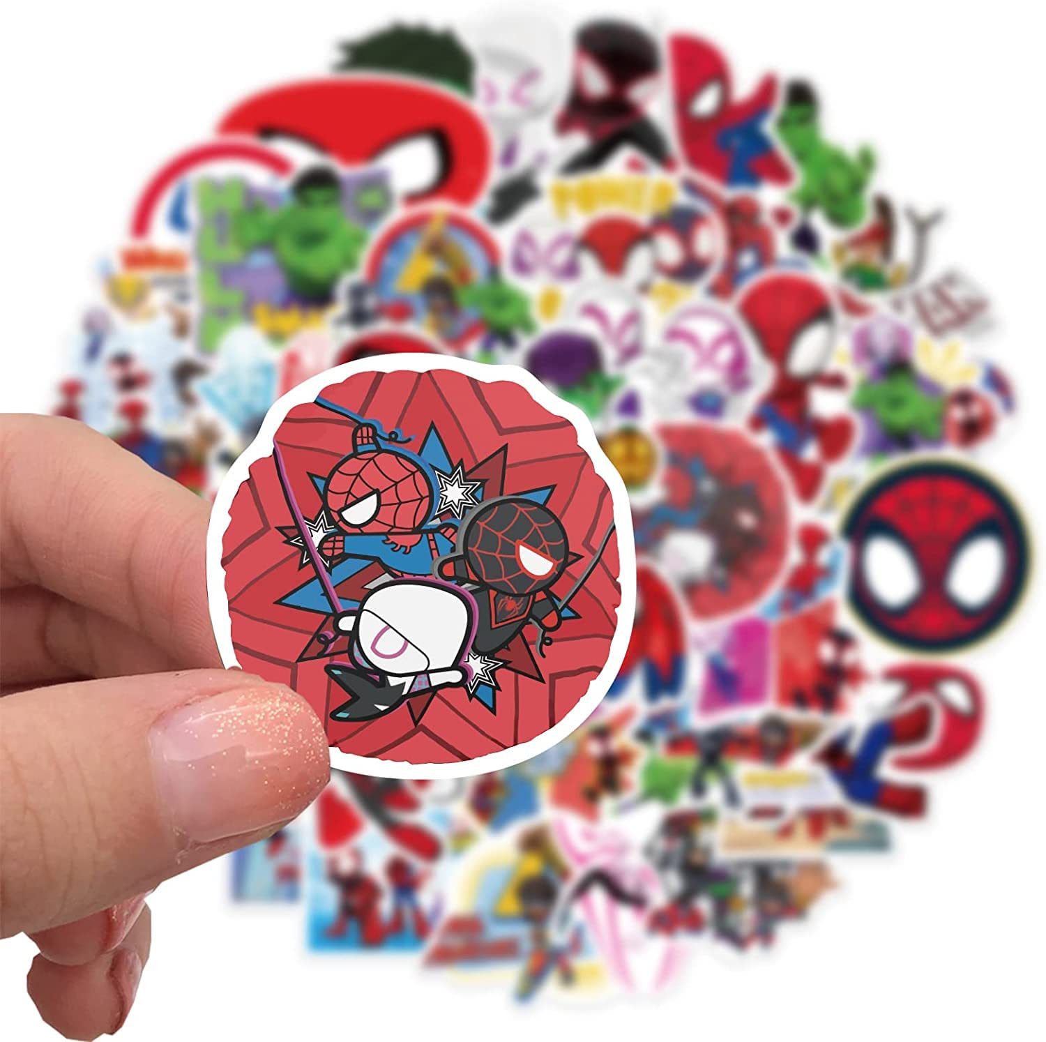 Spid_er Vinyl Stickers 50Pcs for Water Bottles Laptop Computer Skateboard, Cute Sticker Gift for Kids Teens Waterproof — image 1