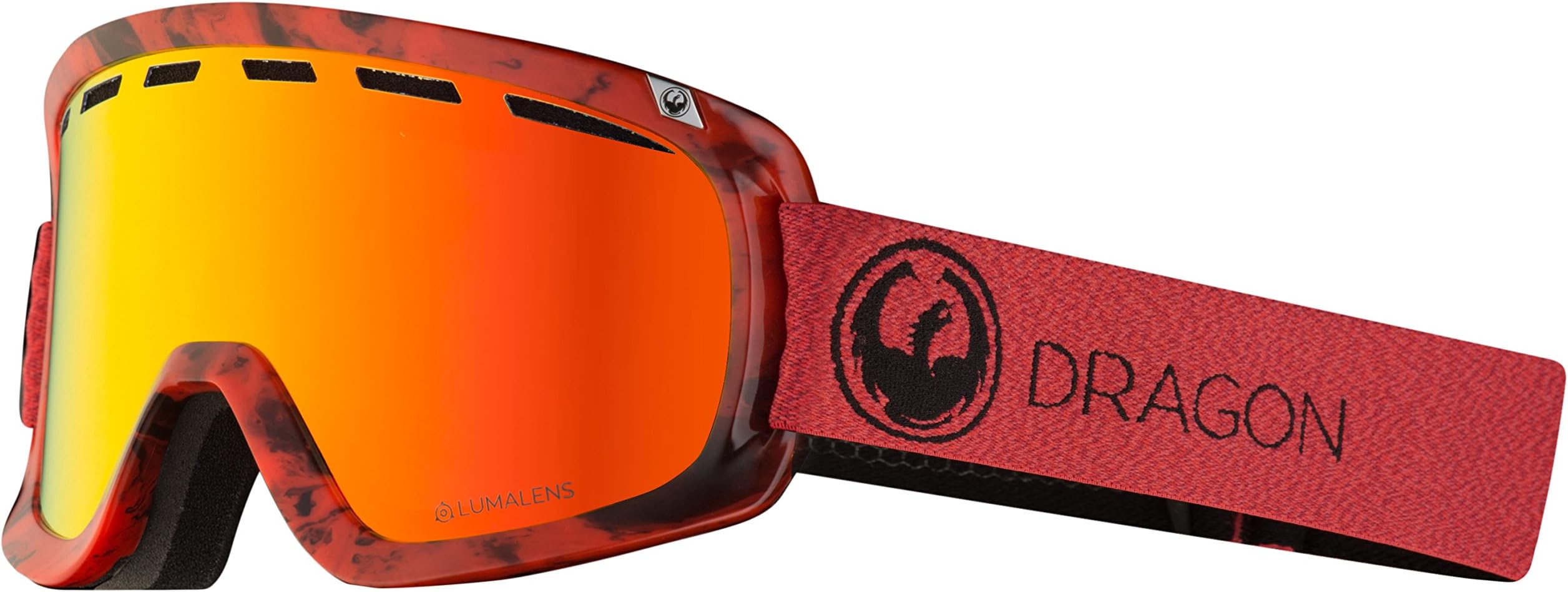 Dragon Alliance D1 OTG Ski Goggles, Multicolor, Mill/Luma Red Ion Lens
