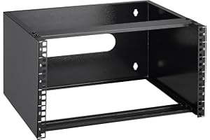 VEVOR 6U Wall Mount Network Rack, 14 in/355.6 mm Depth, 50 lbs/22.68 kg Max Weight Capacity Wall Mount Server Rack with Cage 