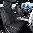 Coverado Front Seat Covers, Waterproof Canvas Seat Protector for Car Seat Cushions for Kids & Dogs, Compatible with 2015-2024 Ford F150 & 2017-2024 Ford F250 F350 F450(Black, 2PCS)