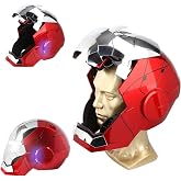 Iron-Man MK5 Silver Motorized Cosplay Helmet, Voice, Touch &amp; Remote Control | Dual-color LED eyes, synchronized sounds and two opening modes create an immersive 1:1 display for events and photos.
