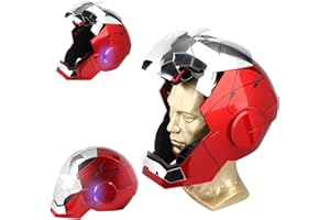 YONTYEQ Iron-Man MK 5 Wearable Electronic Helmet: Voice & Remote Controlled, LED Eyes & Sound Effects, Perfect Super Hero Movie Prop and Figure for Adults Collectors- Ideal Gift for Halloween & Christmas