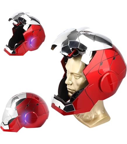 Iron-Man MK5 Silver Motorized Cosplay Helmet, Voice, Touch & Remote Control