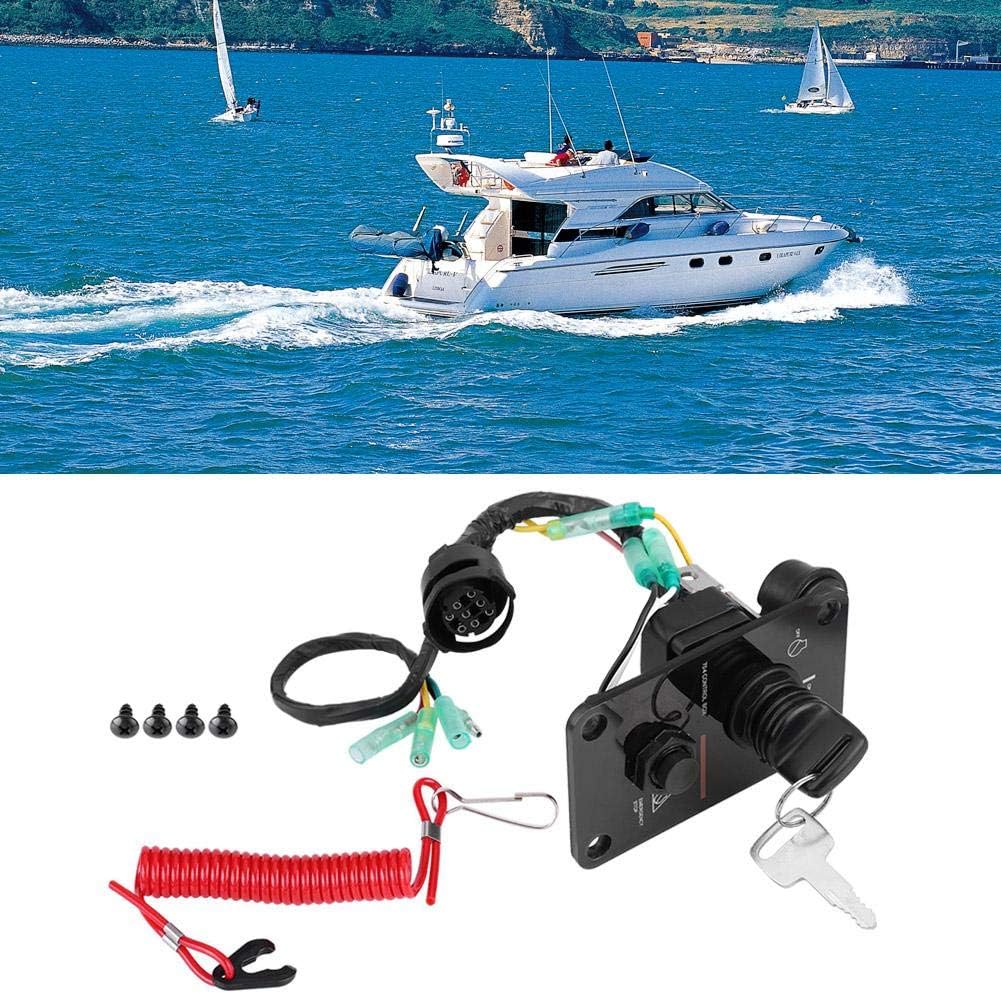 Single Key Switch Panel,12V Single Key Switch Panel Assembly with Mounting Screws, Key and Wire replacement for Outboard Yacht - Image 3