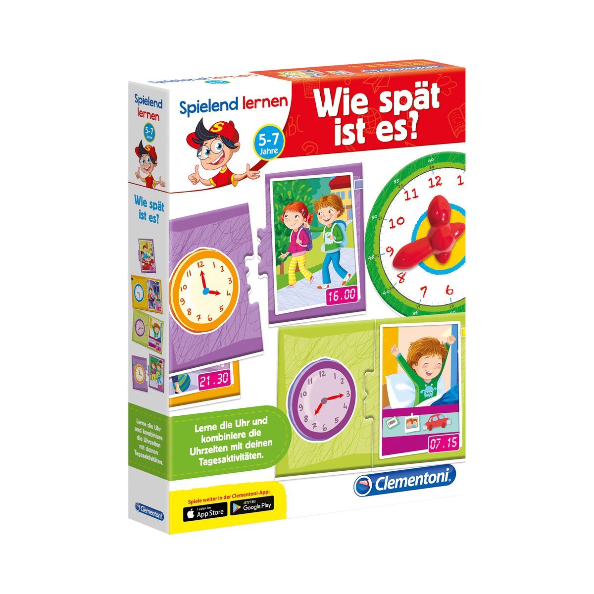 Clementoni 96097 Clementoni-96097 Learning How Late Is It Multi-Coloured