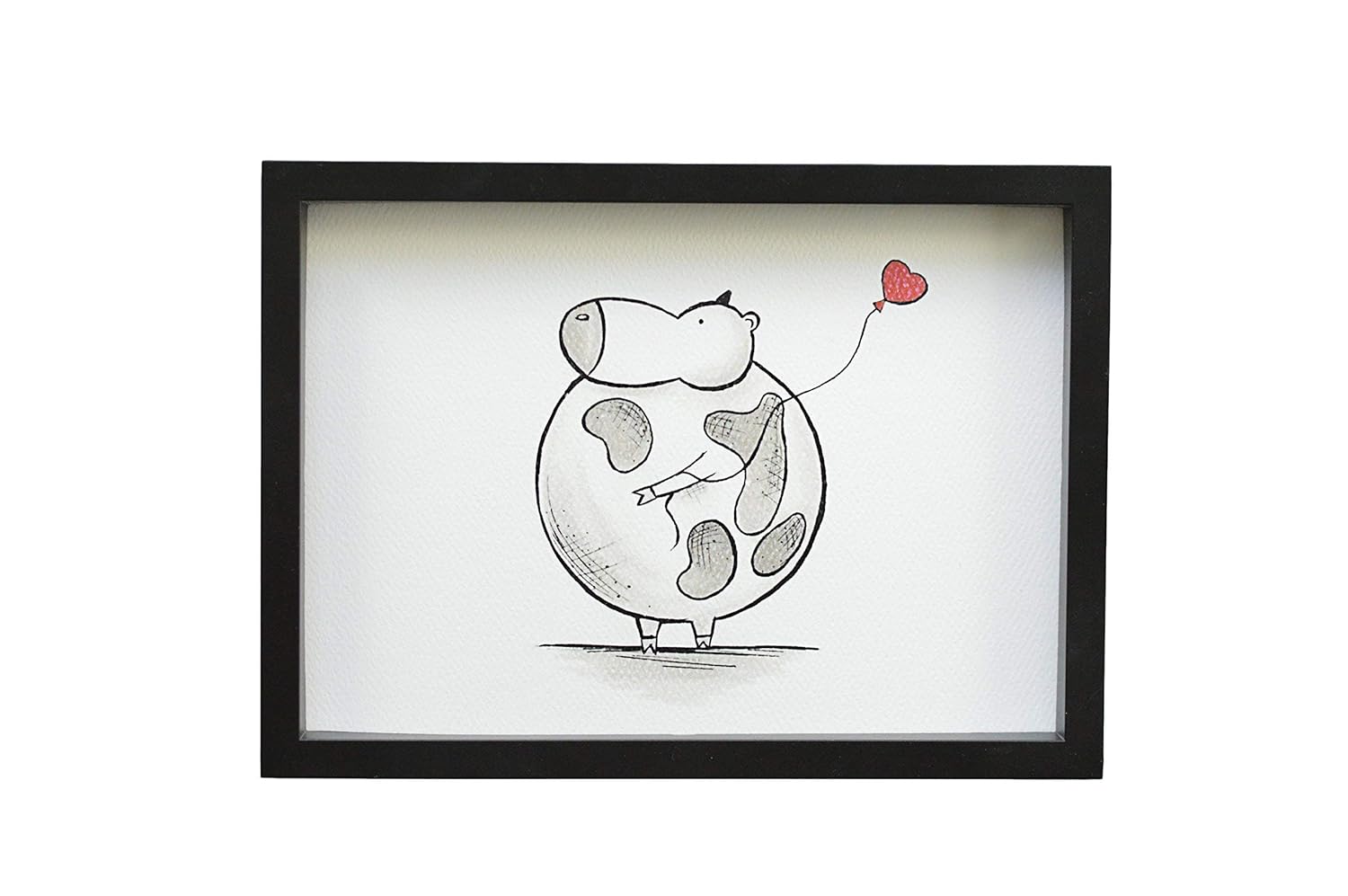 Amazon Com Kids Art Cute Cow Wall Decor Neutral Unisex Nursery