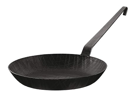 RÖSLE Bratpfanne 1888 Ø 28 cm, schmiedeeisern, Stahl matt, Grill- und Feuergeeignet, induktionsgeeignet