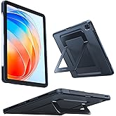 TORRAS Ostand K1 Guardian for iPad Air 11 inch Case (M3 2025, M2 2024), Ultra Stable Stand, Multiple Adjustable Viewing Angles, Slim Protective Kickstand Cover with Pencil Holder, Black