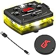Guardian Angel Micro Series Safety Lights, Beacon Device (Yellow Front & Yellow Rear) |Rechargeable & Hands-Free Wearable LED Light for Dog Walking, Cycling, Hiking, Camping & Fishing