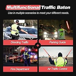 RoadHero 8 Pack Traffic Wand, 21Inch Led Traffic