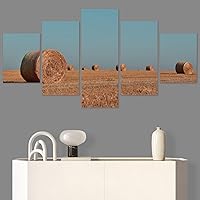 SIGNWIN 5 Panel Canvas Wall Art Modern Art Country Dramatic Global Landscape Multicolor Photography for Home Decorations Ready to Hang - 60