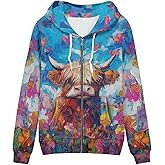 DISNIMO Zip Up Hoodie Women Long Sleeve Drawstring Sweatshirt Jackets Streetwear