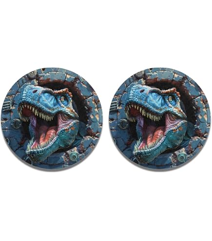 Velociraptor Dino-Aufkleber – 2er Set – Realistisch & Wasserfest – 20,3 X 20,3 Cm – Für Auto, Fenster, Wand Uvm.