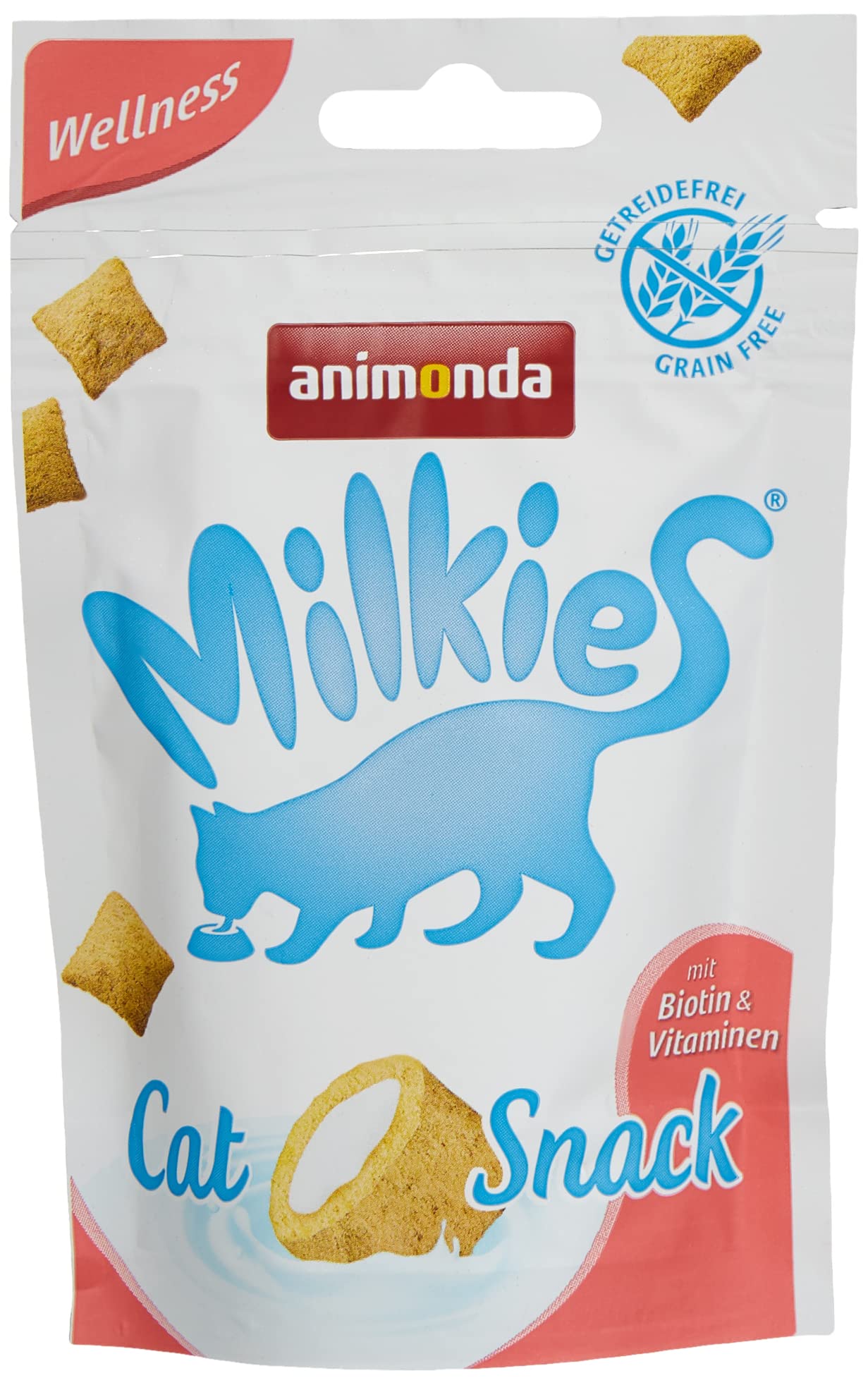 animonda Milkies, crunchy grain-free snacks for cats, cat treat, selection, 6 x 30g