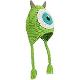 Bioworld Disney Pixar Monsters Inc Mike Wazowski Big Face Laplander Hat with Fleece Horns