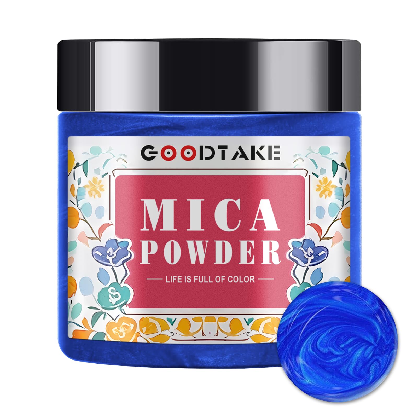 Photo 1 of GOODTAKE Klein Blue Mica Powder, Resin Color Pigment, Slime Pigment, Mica Powder for Candle Making, Soap Making, Epoxy Resin, Slime, Nail Art, Paint (Klein Blue, 2 oz)