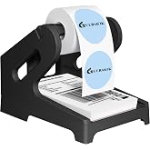 Guermok Thermal Shipping Label Holder for Rolls & Fan-Fold, Fragile Stickers for Shipping, Label Stand Desktop Printer Holder