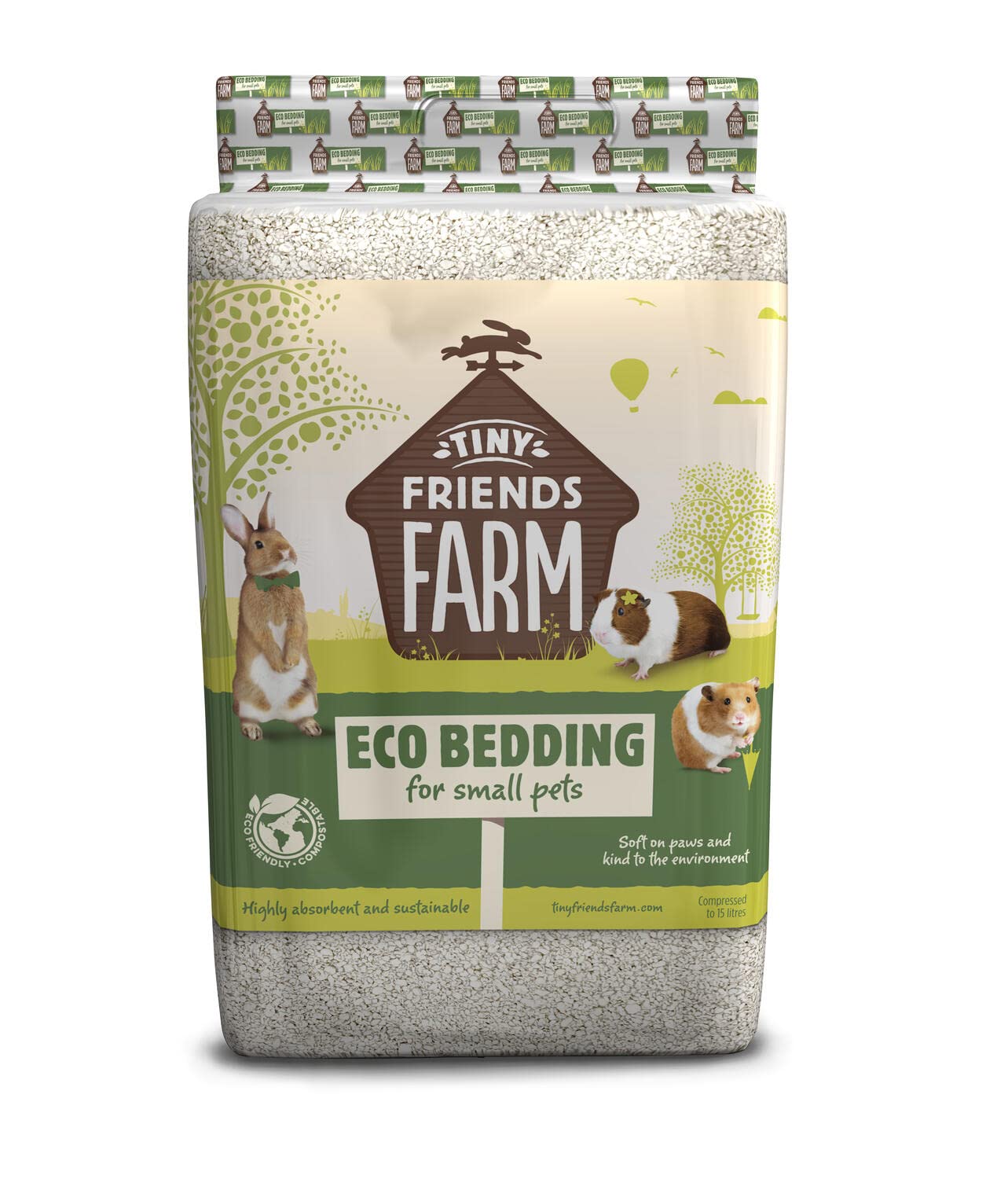 Supreme Petfoods Tiny Friends Farm Eco Friendly Bedding 15L white