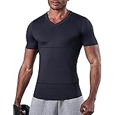 KOCLES Gynecomastia Undershirt V-Neck Chest Compression Shirt for Men Slimming Undershirt Body Shaper Shapewear
