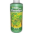 General Hydroponics FloraGro 2-1-6, Use With FloraMicro & FloraBloom, Provides Nutrients For Structural & Foliar Growth, Ideal For Hydroponics, 1-Quart