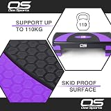 OZE SPORTS Aerobic Stepper Platform 2–5 Level Adjustable Purple 5 Steps view 4