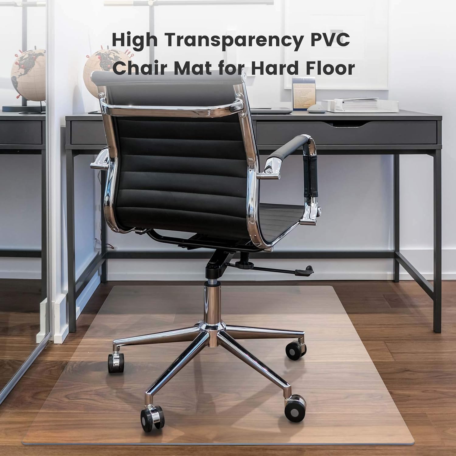 Yecaye Office Chair Mat for Hardwood Floor, 48"×36" Clear Office Floor Mat, Computer&Desk Chair Mat, 2mm Thick PVC Heavy Duty Floor Protector Chair Mats for Rolling Chairs, Can't be Used on Carpet: Kitchen & Dining