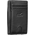 Claasico Front Pocket Small Mens Wallet RFID Blocking Genuine Leather Credit Card Holder