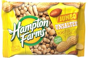 Hampton Farms - USA Grown All-Natural - Jumbo Roasted In-Shell Unsalted Peanuts - 24 oz. Bag