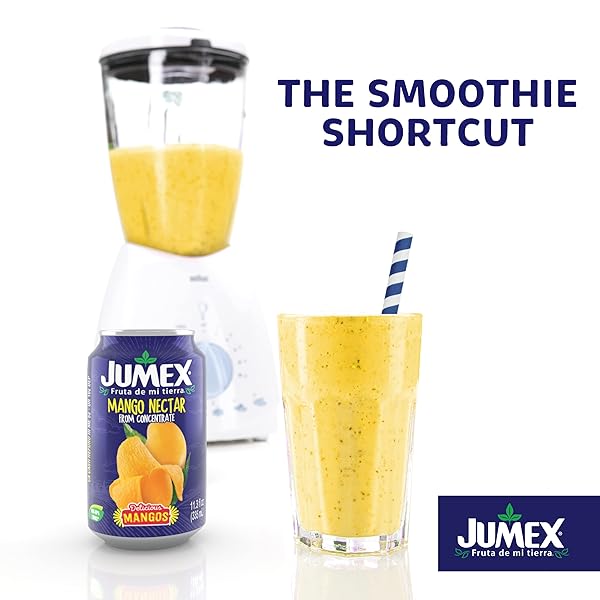 JUMEX MANGO NECTAR – MANGO JUICE NECTAR MADE WITH FRESH FRUIT PUREE – TROPICAL FRUIT JUICE CONCENTRATE FOR SMOOTHIE MIX, COCKTAIL MIXERS & KIDS DRINKS & BEVERAGES – 11.3OZ, 24 PACK CANNED DRINKS