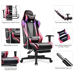 GTRACING Gaming Chair with Footrest, Ergonomic