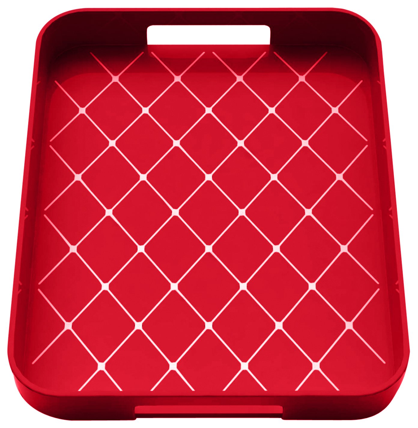 Zak Designs 16470010 'Gallery' Tray Rectangular S 33 x 26 cm Red Non