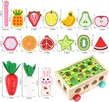 KMTJT Wooden Montessori Farm Harvest Shape Sorting Toy for Toddlers 1-3 view 4